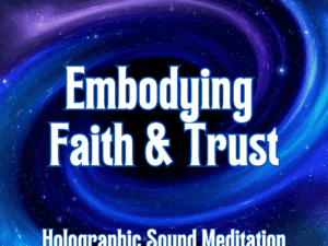Embodying Faith Trust poster in blue color