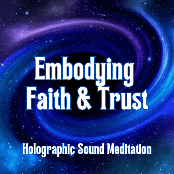 Embodying Faith Trust poster in blue color