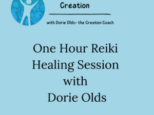 One Hour Reiki Healing Session poster in blue color