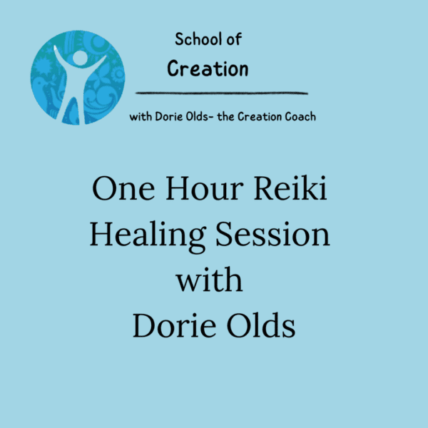 One Hour Reiki Healing Session poster in blue color