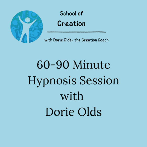 60 90 Minute Hypnosis Session poster in blue color