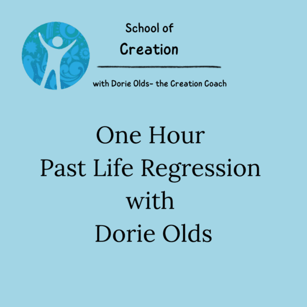 Past Life Regression poster in blue color